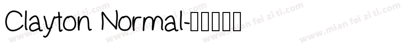 Clayton Normal字体转换